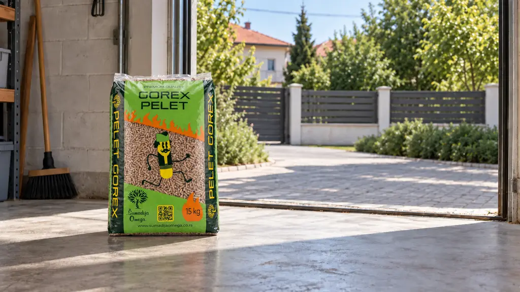 Džak Gorex peleta u suvoj garaži