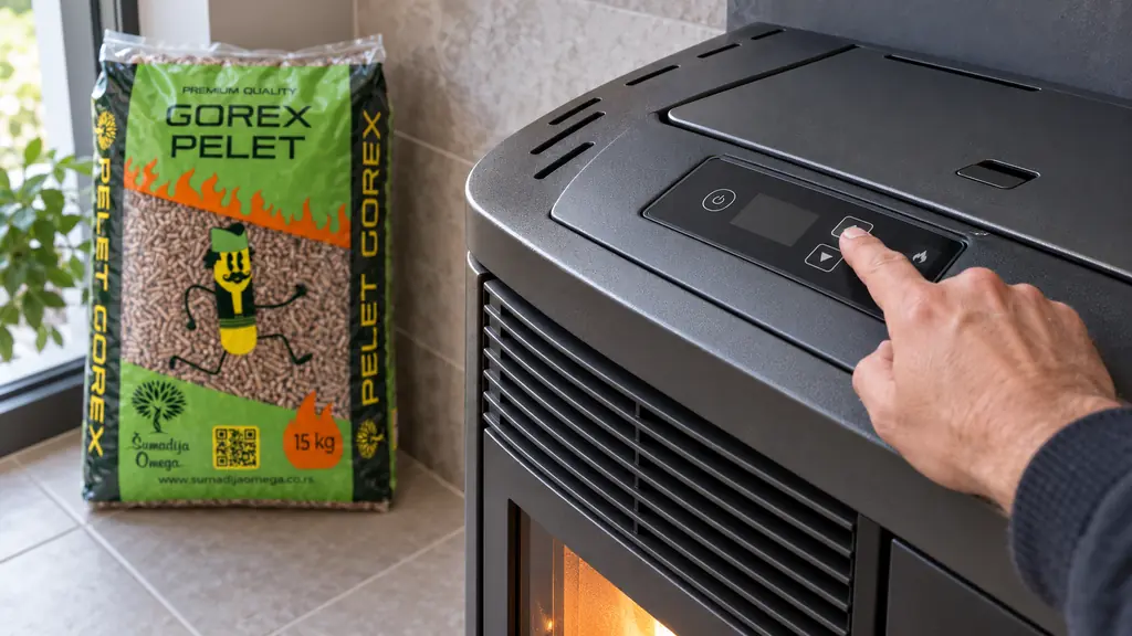 Podešavanje temperature na peći na pelet uz Gorex pakovanje